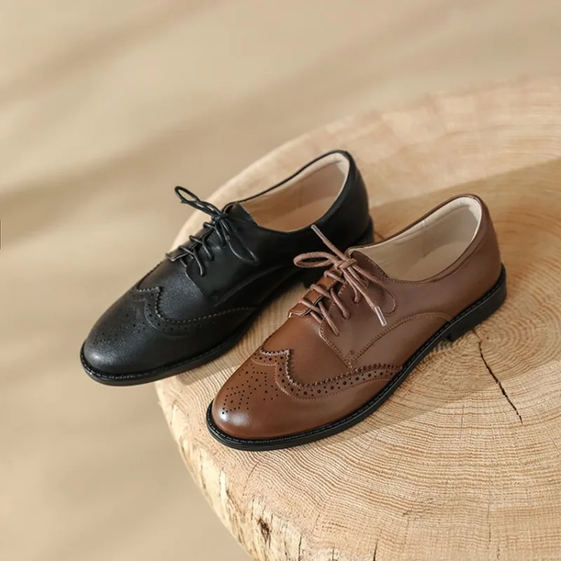 

Женские туфли-Броги из натуральной кожи, размеры 34-43