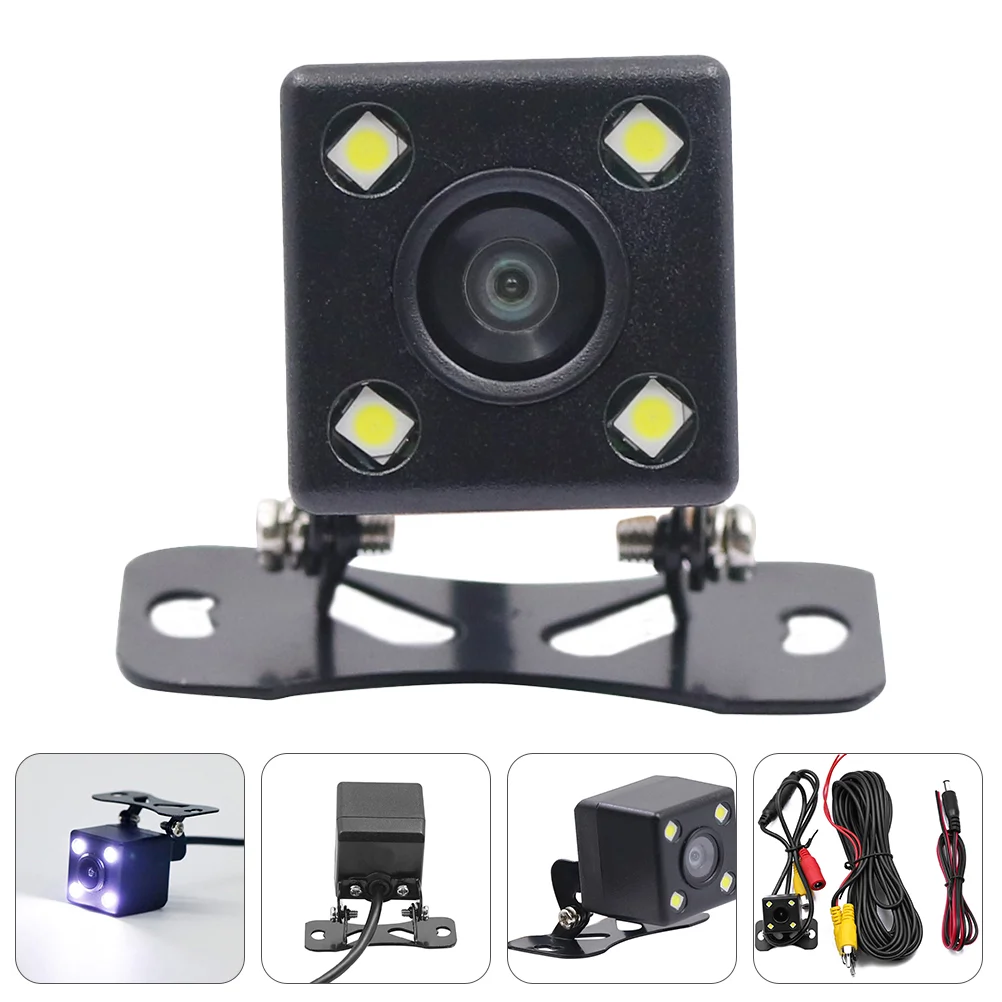 

1pc Practical Car Reversing Camera Night Vision Car Rear View Camera with Light