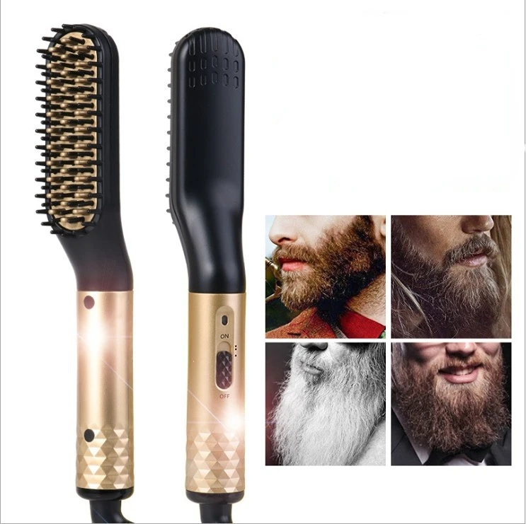 

Professional Hair Straightener Brush Men Beard Straightening Irons Heating Styling Tool Multifunctional Curling Ionic Hair Brush