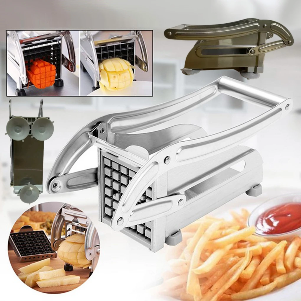 

Manual Potato Cutter Stainless Steel French Fries Slicer Potato Chips Maker Meat Chopper Dicer Cutting Machine Tools For Kitchen