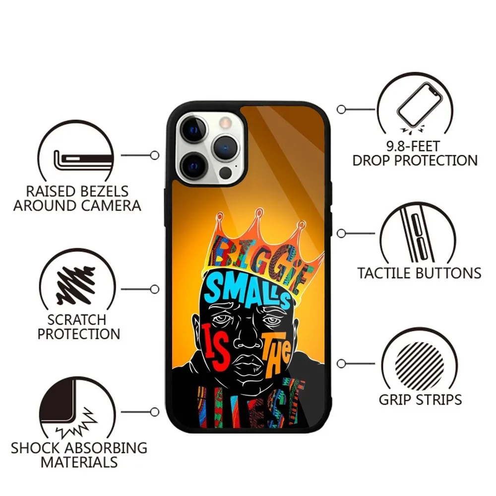Чехол для телефона Notorious B-Biggie BIG iPhone 16 15 14 13 12 11 Plus Pro Max Mini Magsafe с магнитной