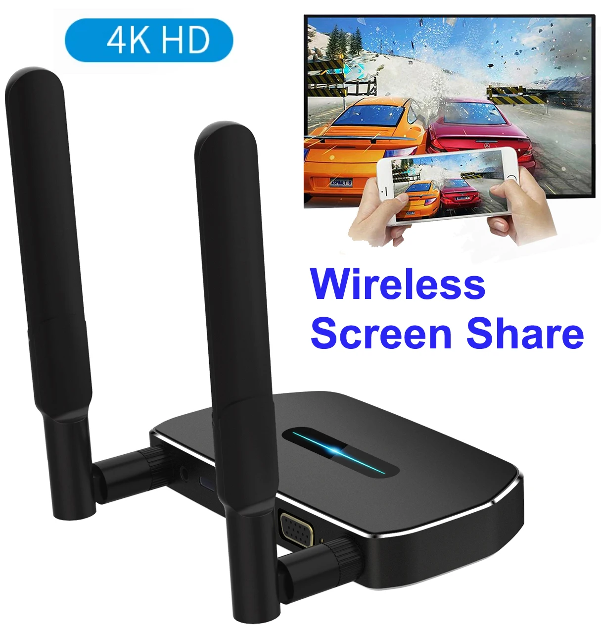 5G 4K Wireless WiFi Screen Mirror Adapter HDMI-compatible 1080P Display Dongle for IPhone Samsung Huawei Android Phone PC To TV