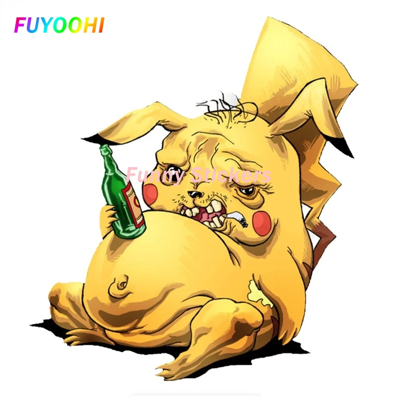 

FUYOOHI Play Stickers Creativity Rabbit Drinking PVC Car Styling Racing Motocross Auto Bike Waterproof Decals Car Accessories