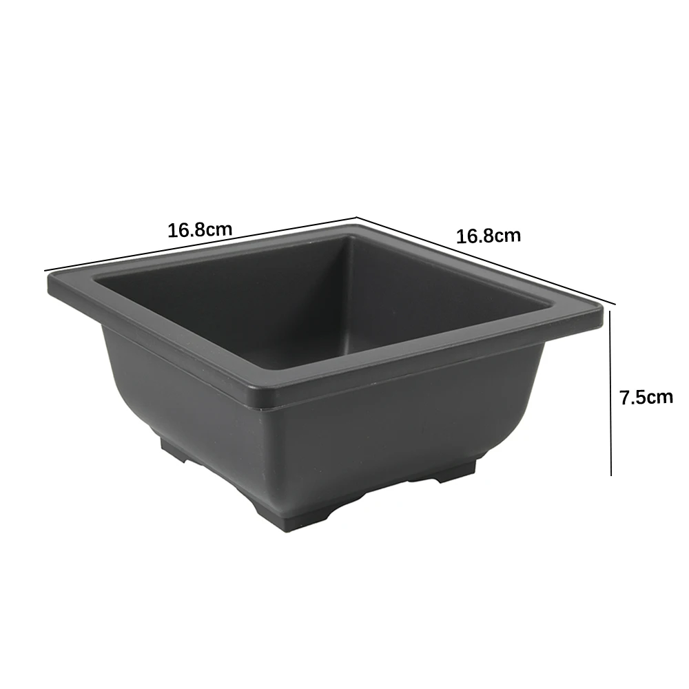 

1PC Flower Pot Imitatior Imitation Rectangle Pots for Plantsn Plastic Square Pots Flower Bonsai Bowl Nursery Basin Plante