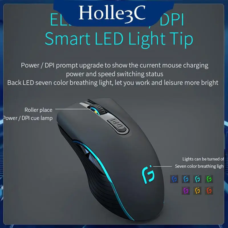 

High Capacity Lithium Battery Computer Mouse 7 Color Free Conversion Multifunctional 2.4g Wireless Mouse Rechargeable