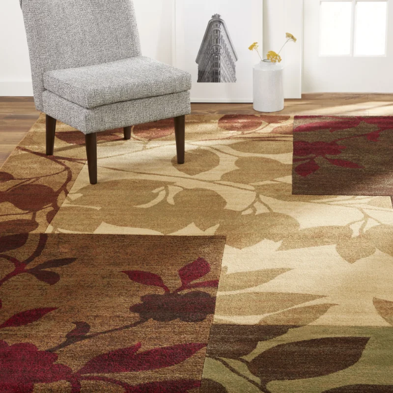 

Home Dynamix Tribeca Amelia Contemporary Geometric Floral Area Rug, Beige/Brown, 5'2"x7'2" carpet outdoor rug