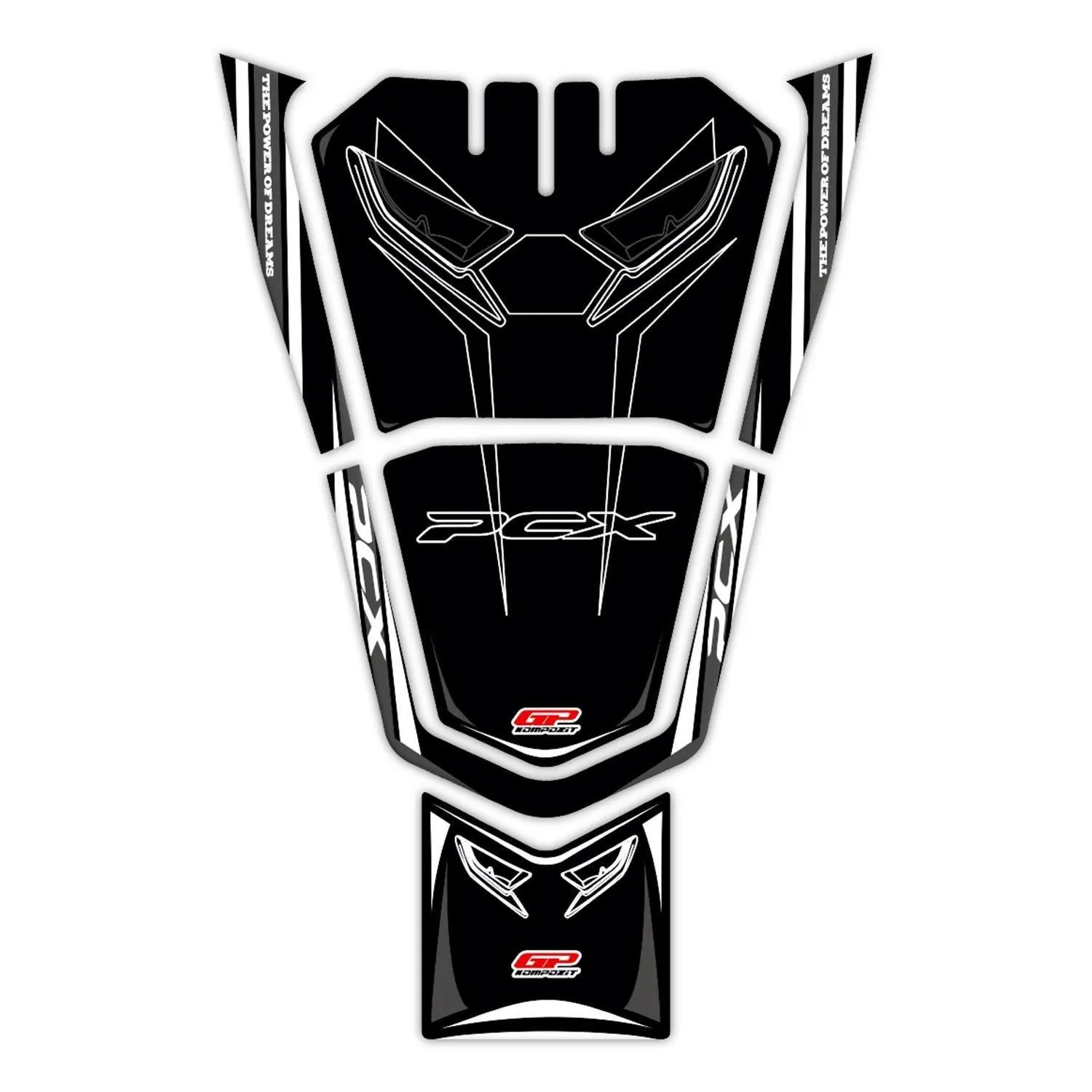 

GP Composite For PCX 125 2021-2022 Compatible Tank Pad Black