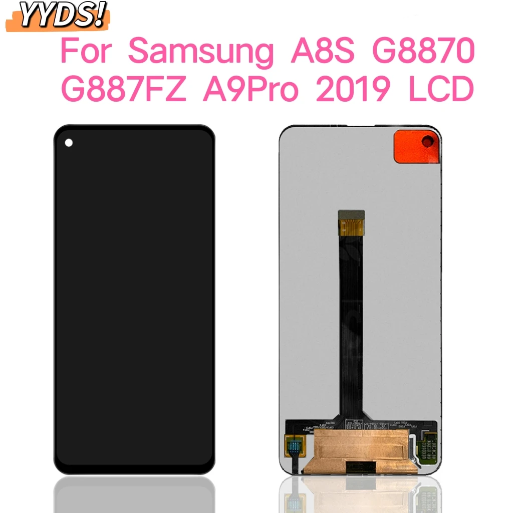 

6.4' Original LCD For Samsung A8S G8870 A9PRO 2019 G887FZ G887N G887F LCD Touch Sceen Digital Assembly Test 100% Quality AAA