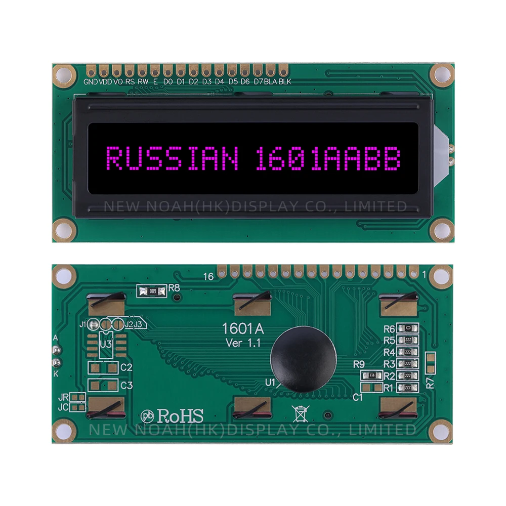 Русский BTN Черная пленка Фиолетовый 1601A Персонаж ЖК-экран 1X16 ЖК-дисплей 3 В 5 1 дюйма
