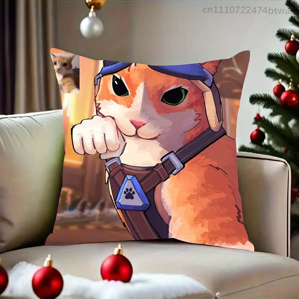 Фото Наволочка O-Overwatch Fika Jetpack Cat с принтом для гостиной, спальни, отеля, декоративная наволочка с рисунком и защитой от загрязнений №4