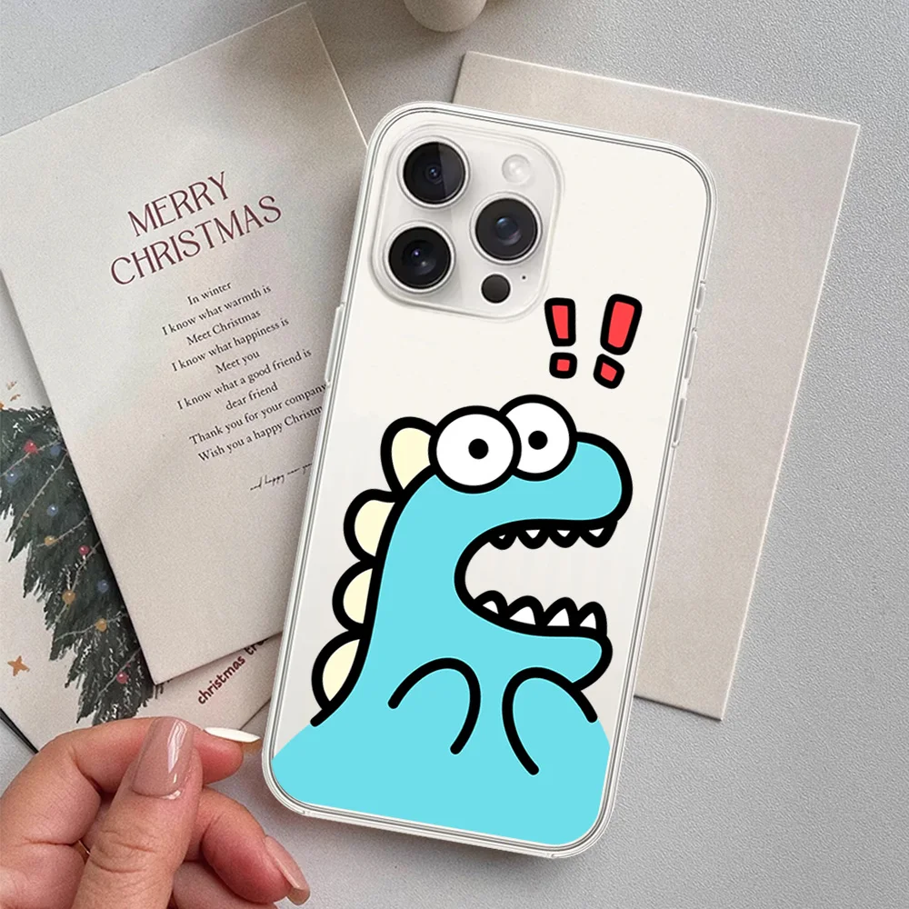 Креативный мультяшный удивленный маленький динозавр милый для Samsung Galaxy S23 S22 S21 S20