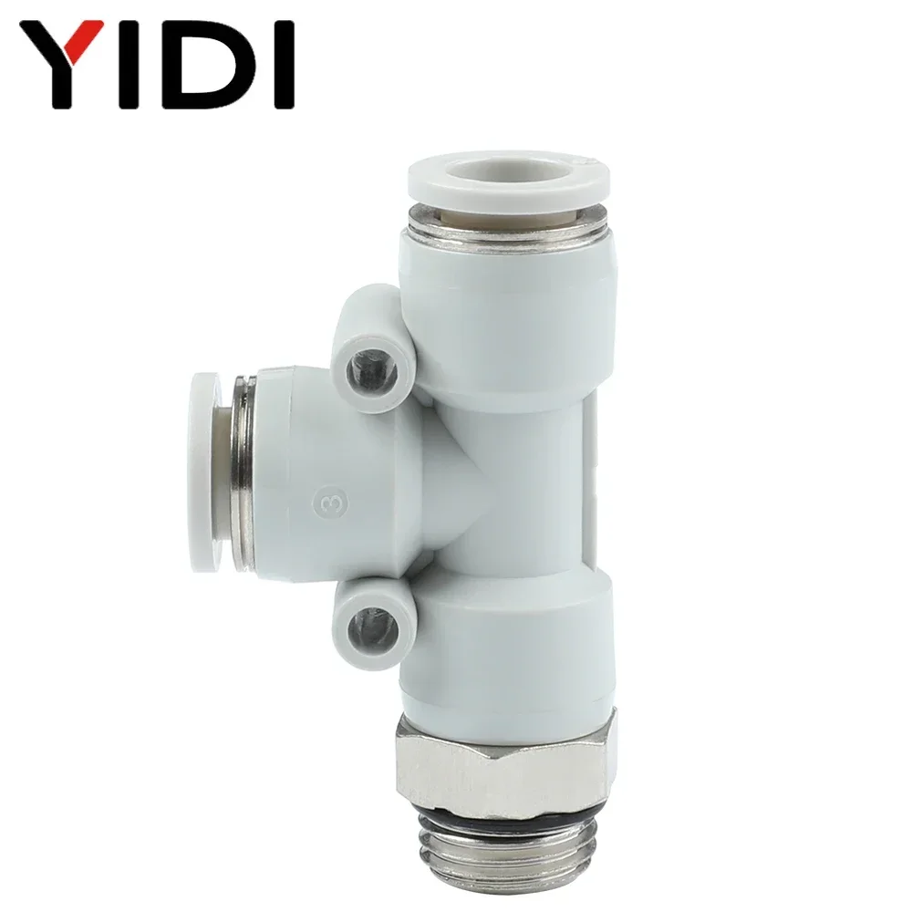 5/10 шт. пневматический тройник с резьбой G наружной воздушный шланг трубчатый