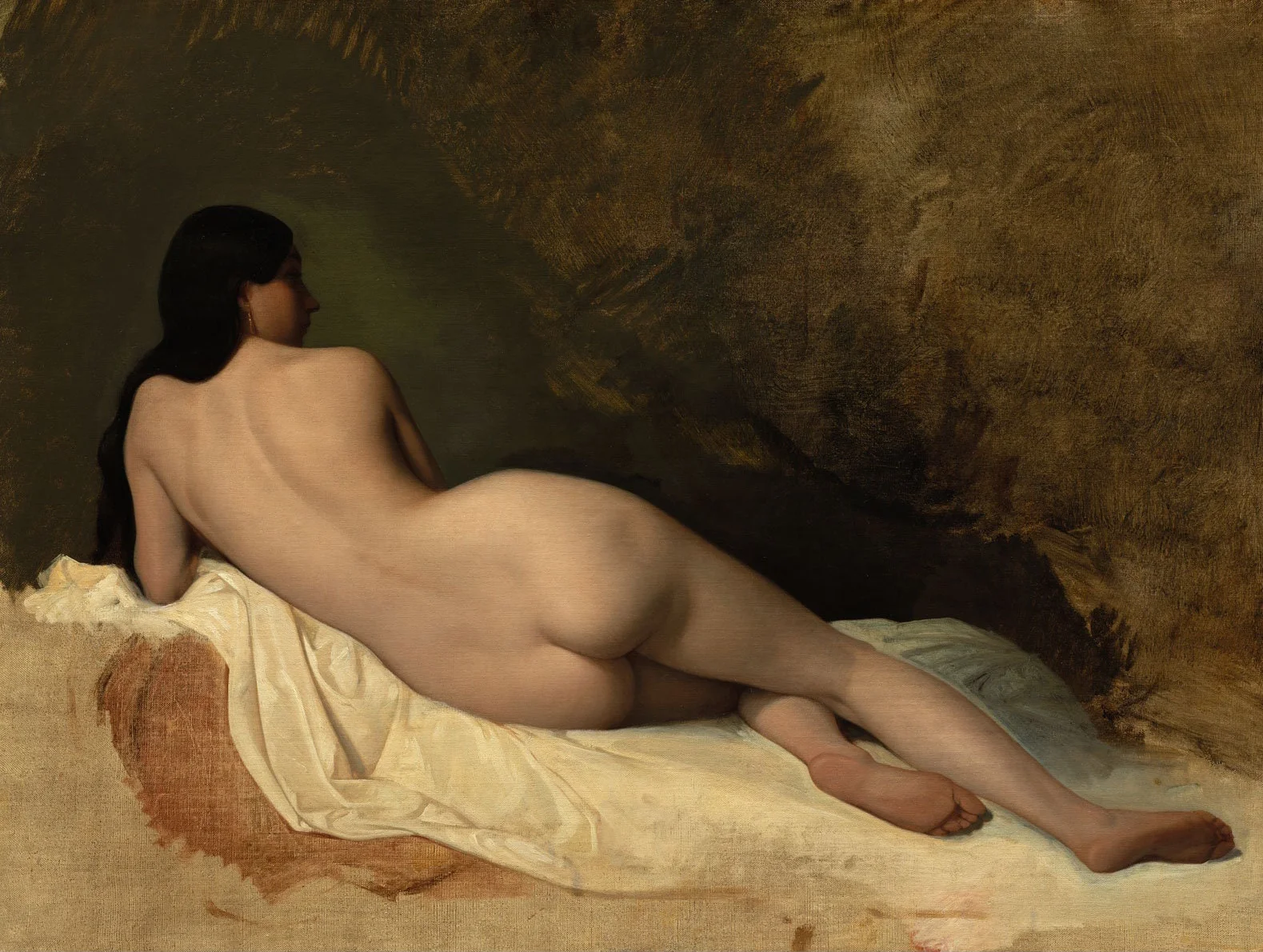 

Винтажный ретро плакат в стиле обнаженная женщина