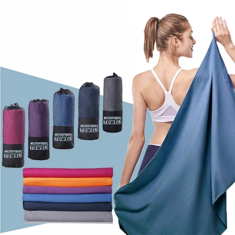 

Microfiber Towels for Travel Fast Drying Portable Ultralight Absorbent Large Towel for Swimming Pool Swim Gym Fitness Yoga Beach