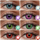Цветные контактные линзы EYESHARE для глаз, 1 пара цветных линз ed, синие, зеленые, Хэллоуин, искусственные контактные линзы, красота, макияж