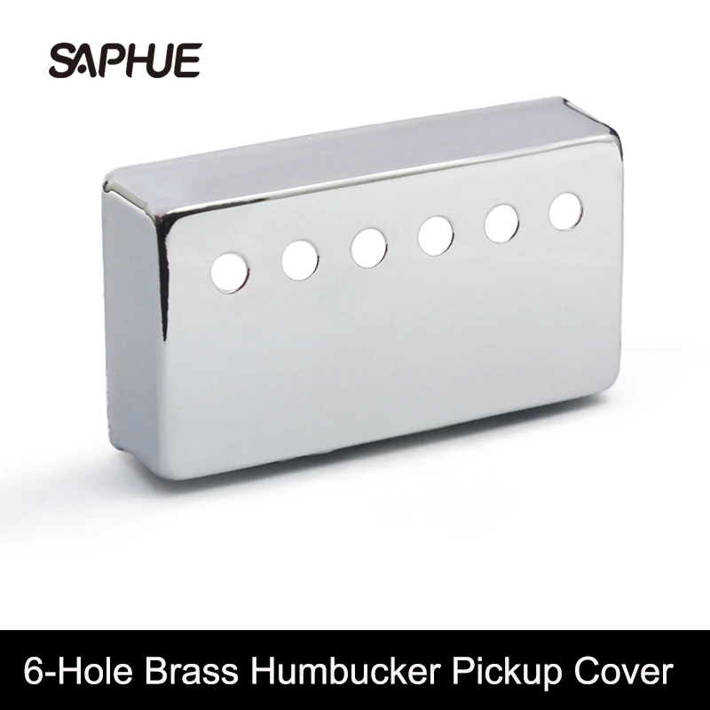 

2Pcs 16.5mm Brass Pickup Covers/Lid/Shell/Top 70x39mm 6-Hole for Humbucker Thin Covers 50/52MM Chrome