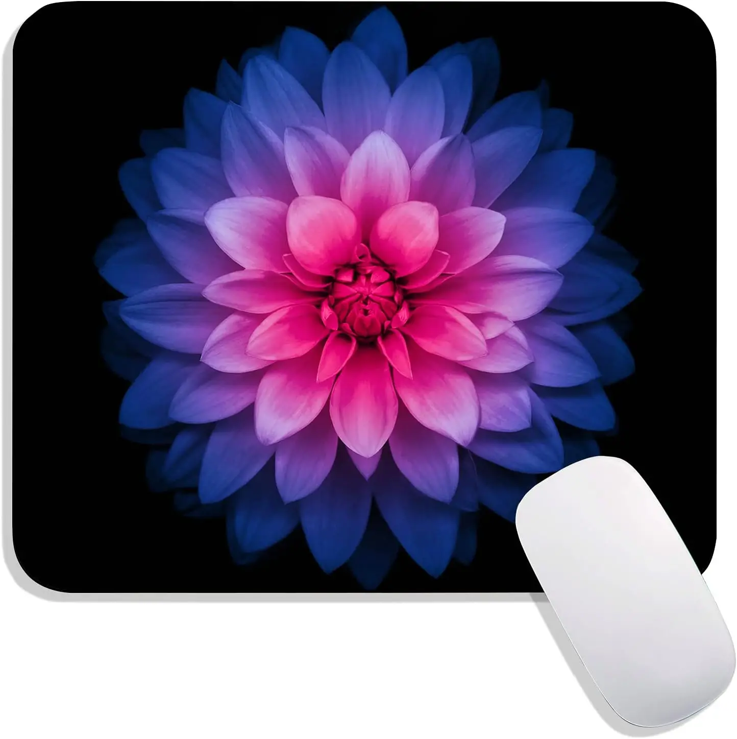 

Bule Lotus Floral Mouse Pad Watercolor Premium-Textured Mousepads Design Mousepad Non-Slip Rubber Base Computer Mouse Pads