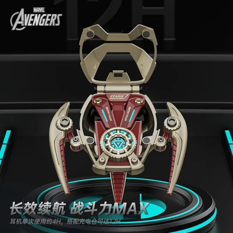 2024 новые оригинальные беспроводные Bluetooth-наушники Marvel Iron Man Mr28 крутая RGB