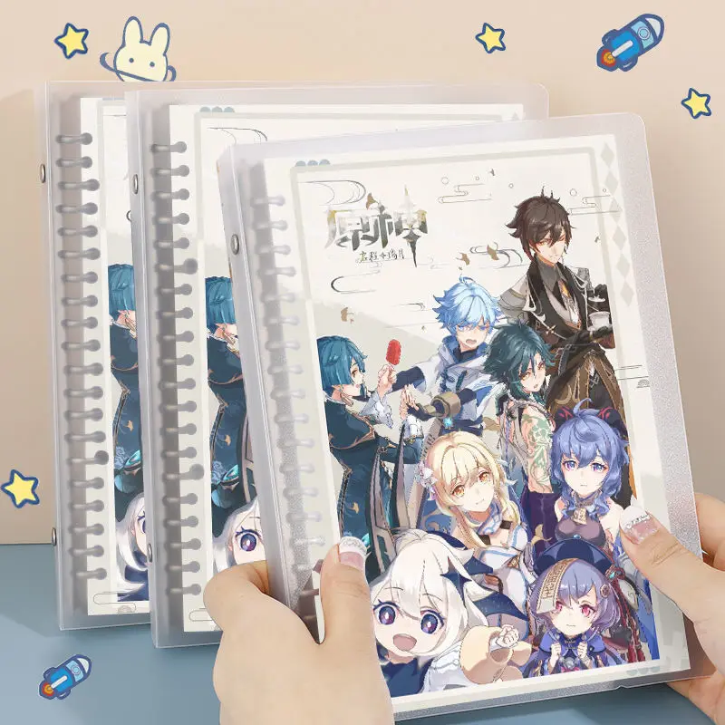 

Kaeya Notebooks Students Account Book Journal Creative Notebook Anime Loose-leaf Genshin Gift Hand Detachable Impact Stationery