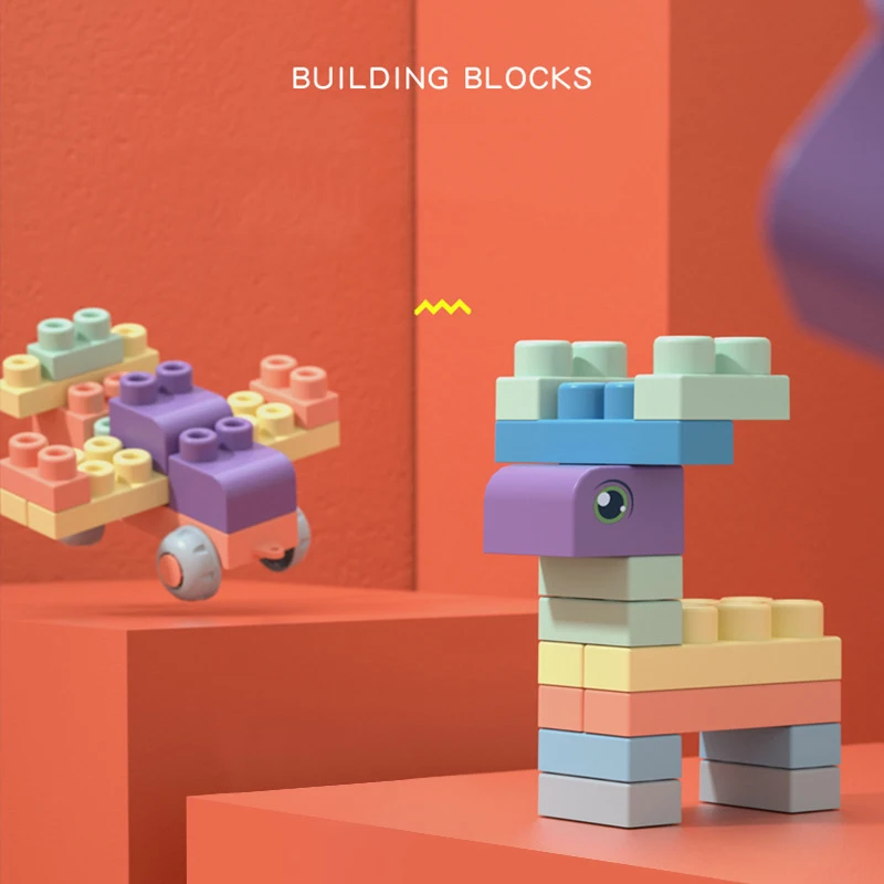 

23 Pcs Silicone Building Blocks Big Size Safe For Children Rubber Colorful Pieces Educational Toy Rubber For 6-24 Months Gift