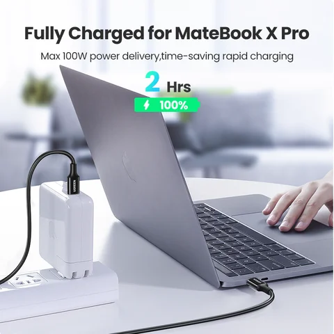 Кабель UGREEN с USB C на USB C, 100 Вт, 5 А, 100 Вт
