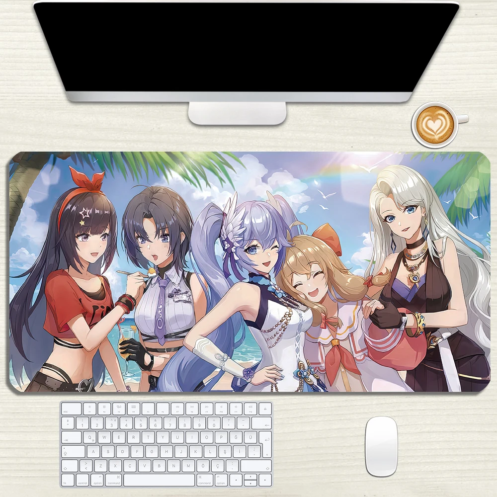 

Anime VUP A-SOUL Jiaran Diana Mouse Pad Ava Bella Jia Ran Fashion Mousepad Rubber Lock Edge Large Gamer Mouse Mat Desk Pad Props