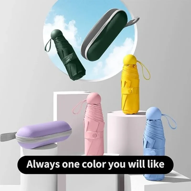 Складной легкий мини-Зонт от дождя для женщин, портативный складной ...