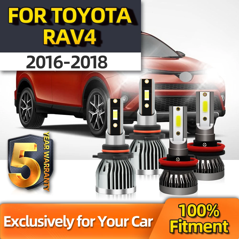 

Crossfox For Toyota RAV4 LED Auto Car Conversion Lamp Low High All-in-one 9012 Super Bright LED Fog Lights H11 2016 2017 2018