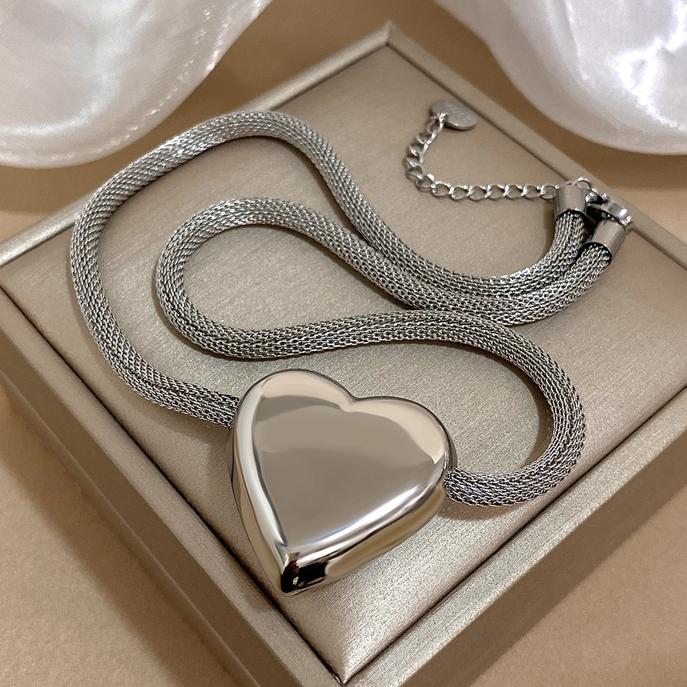 Женское ожерелье с кулоном из нержавеющей стали