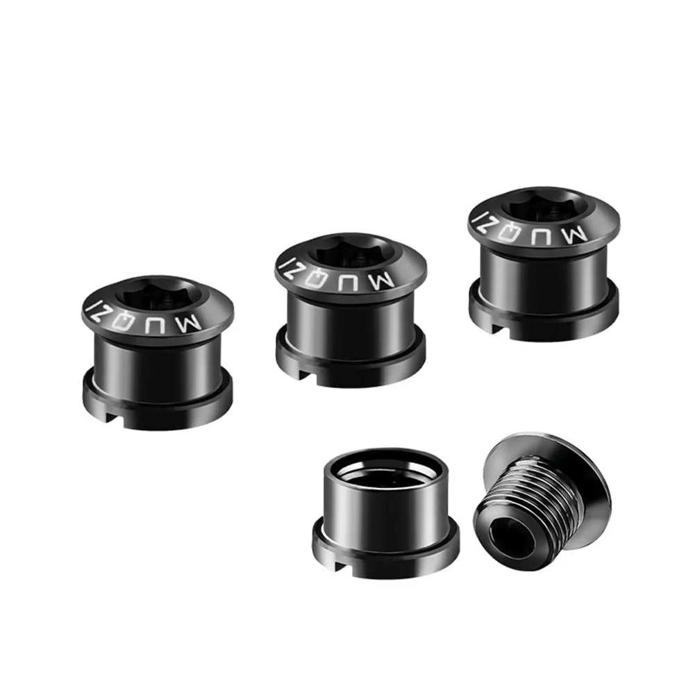 

4pcs Bicycle TC4 Titanium Alloy Screws Single Double Disc Nail-to-Lock Fixing Screw Bike Chainrings Crankset Bolt Bike Accessory