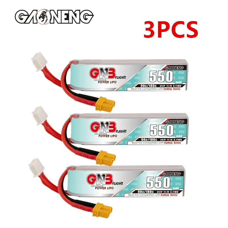 GNB RC TINY8X Blade Inductrix FPV QX2 120S Beta75S Drone 3S 11,1 V 550mah 90C/180C HV аккумулятор