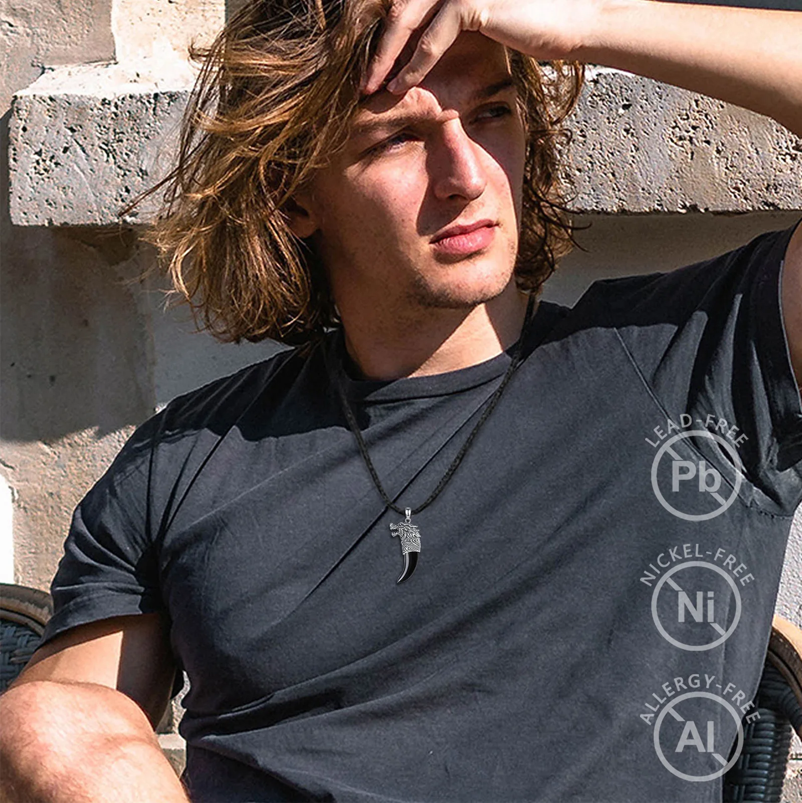 Eudora ожерелье из стерлингового серебра 925 пробы с волком для женщин и мужчин