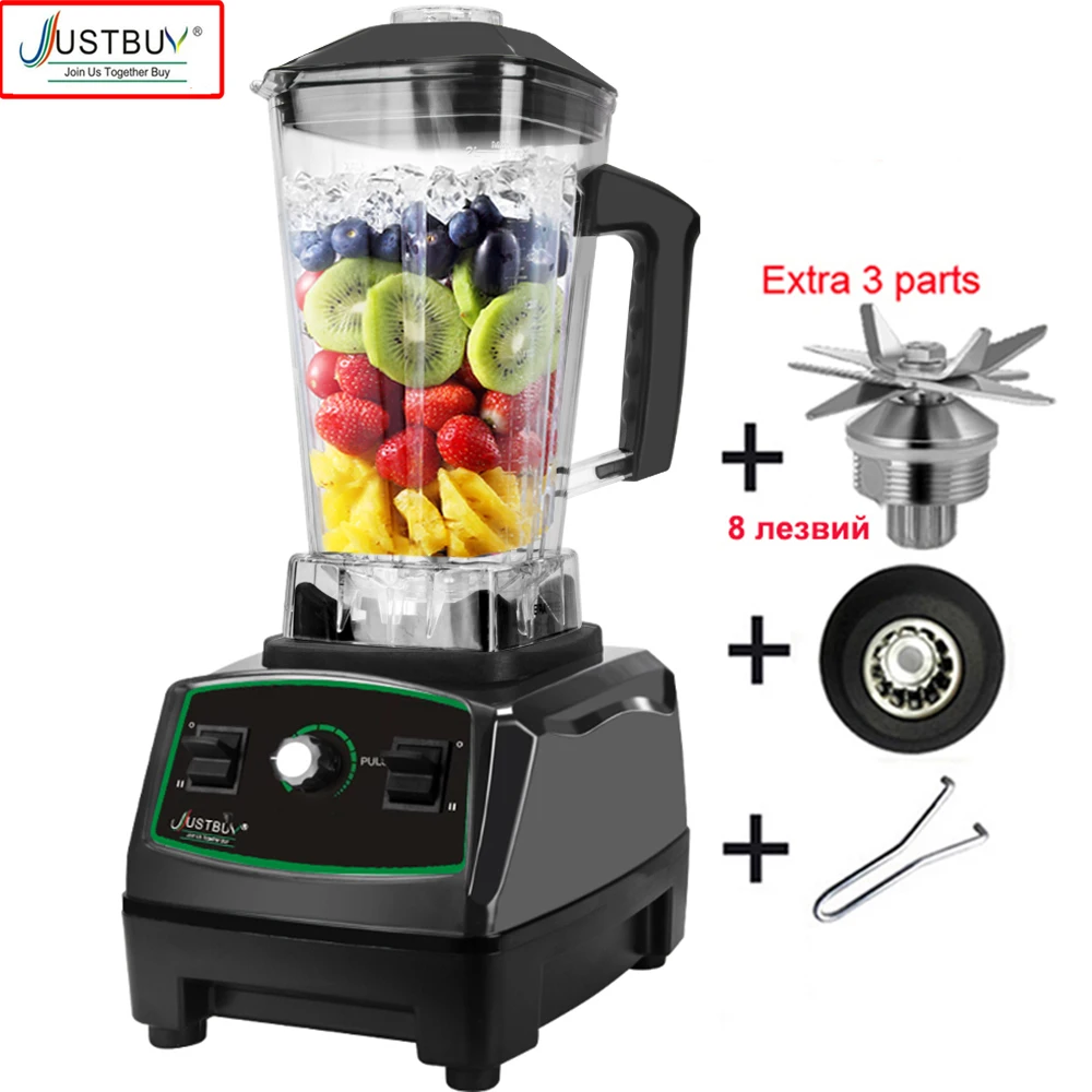 

3HP 2200W 8 Blades Heavy Duty Commercial Blender Mixer Juicer Food Processor Ice Smoothies BPA Free