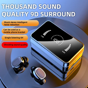 

Mirror Smart Power LED Display Bluetooth Headphones OEM ODM H4 Wireless Earphone Earbuds Wireless TWS With 1200mAh Charging Box