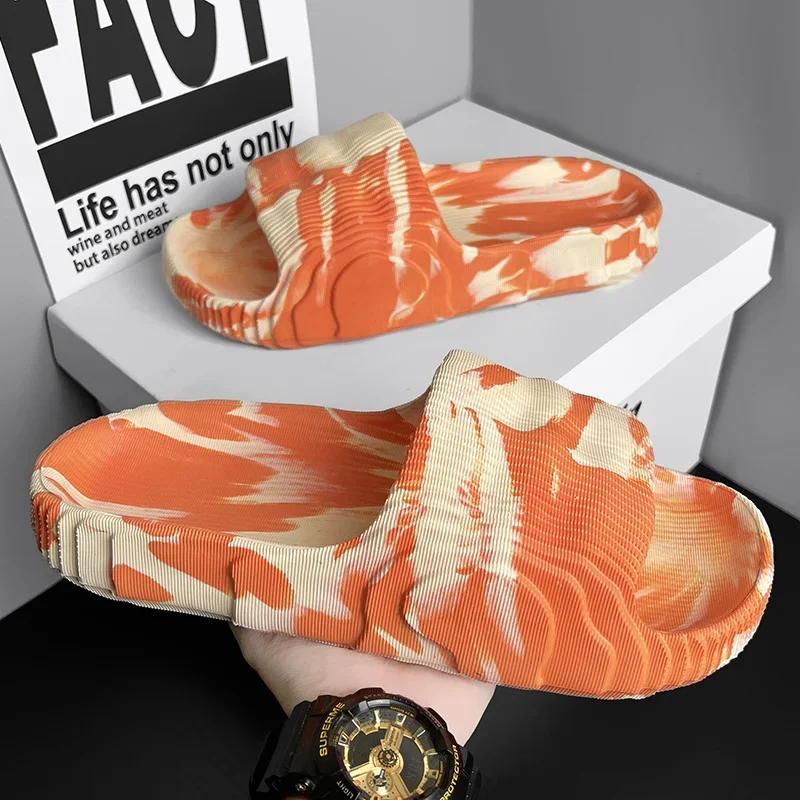 Мягкие шлепанцы для свадьбы пляжная обувь на толстой подошве роскошные