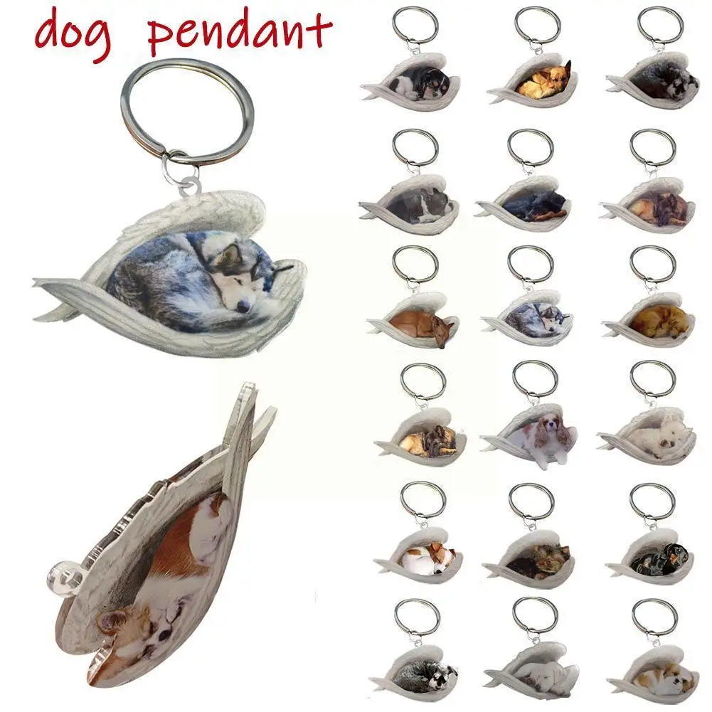 

Kawaii Cartoon Animal Dog Metal Keychain Hand Account Bag Pendant Bag Stationery Decoration Holder Pen Book Pendant Student Q5c2