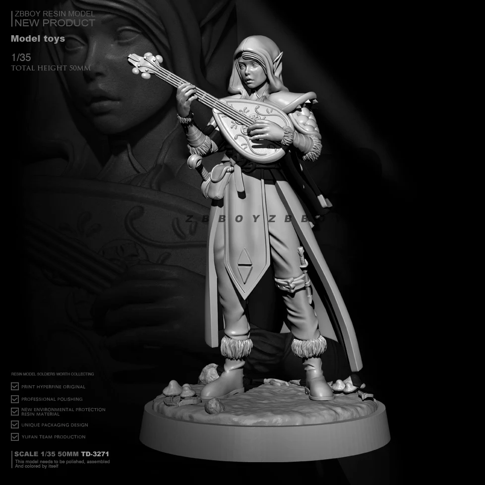 

1/35 Elf Qin Girl Resin Figure Soldier TD-327
