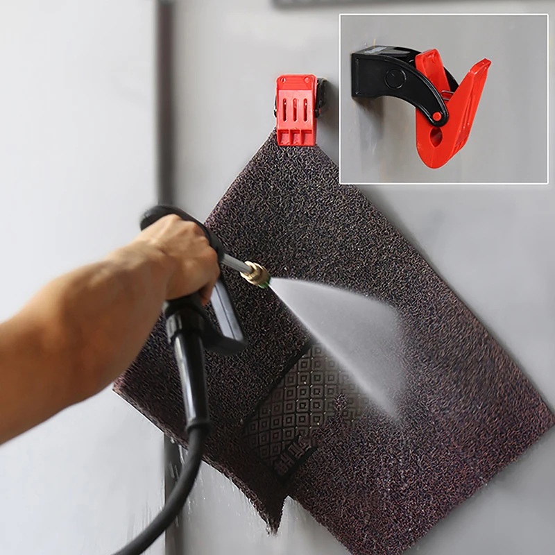 1Pc Car Cleaning Floor Mat Cleaning Hooks Carpet Wash Clamp 