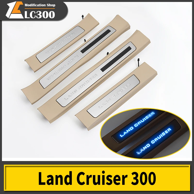 

For Toyota Land Cruiser 300 2022 LC300 upgraded Led Threshold Change Parts Interior Decoration Modification Accessories body kit