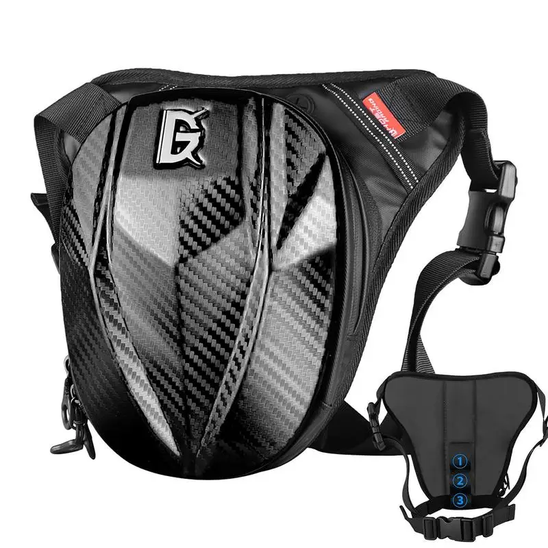 

Motorcycle Leg Bag Waist Pack Hard Shell Waterproof Thigh Packs With Two-way Zipper Expandable Durable Leg Bag Drop Leg Bags