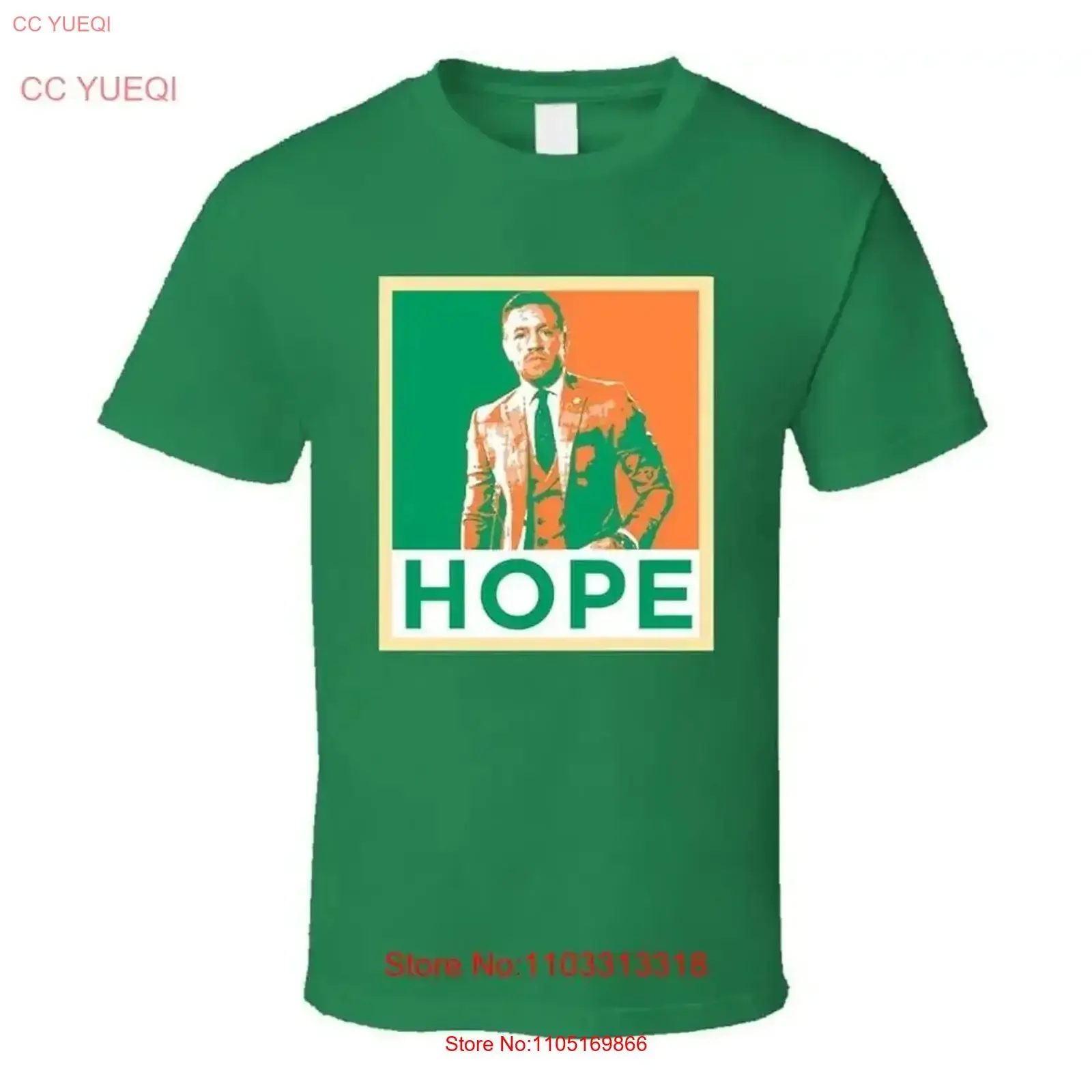 Фото Футболка Conor McGregor President Of Ireland Hope, винтажный стираный топ для повседневной носки, мягкая уличная одежда, удобная растягивающаяся №1