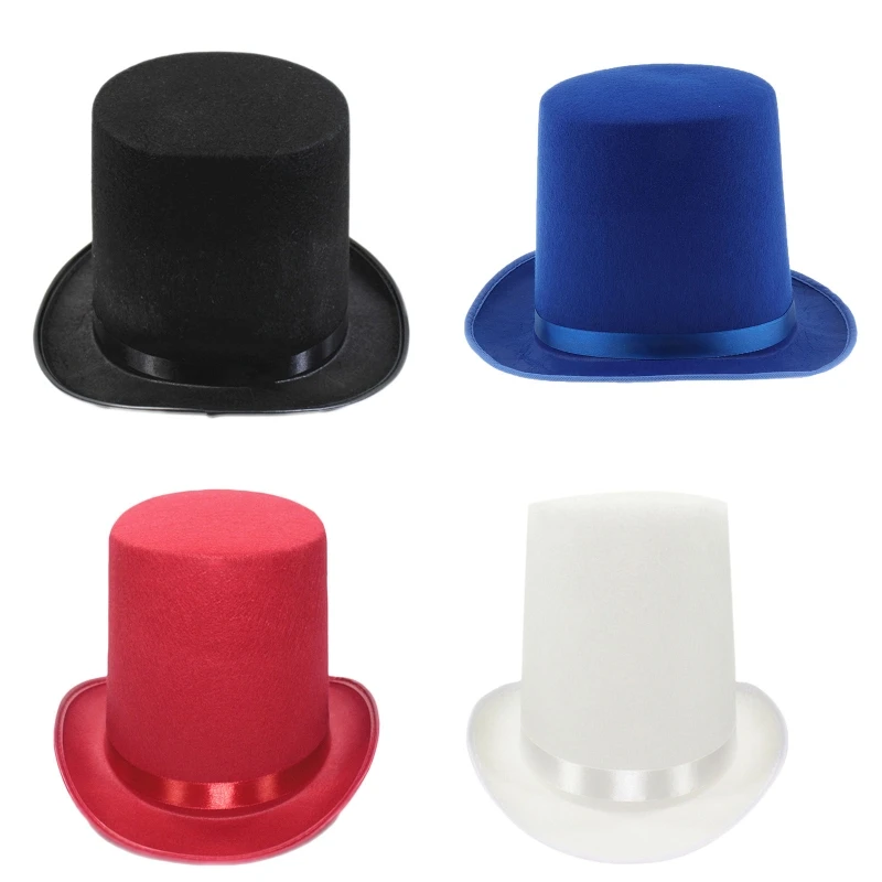 

28TF Magician Top Hat Black Top Hat Magician Performed Hat Carnival Nightclub Bowler Top Hat Jazz Stage Performances
