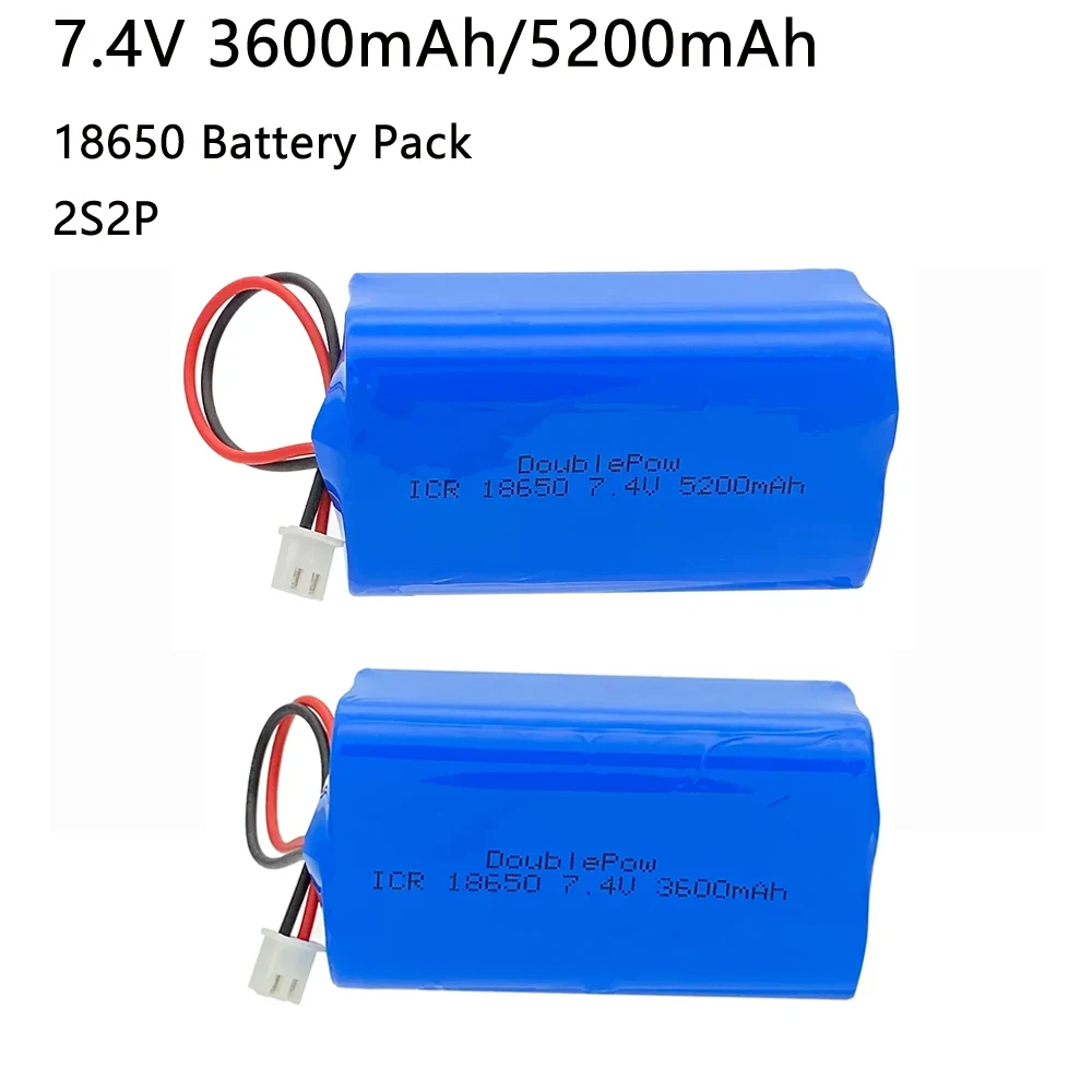 Фото Аккумулятор 7.4V 3600mAh/5200mAh 18650 2S2P для Bluetooth-колонок, солнечных фонарей, мониторов + защитная плата