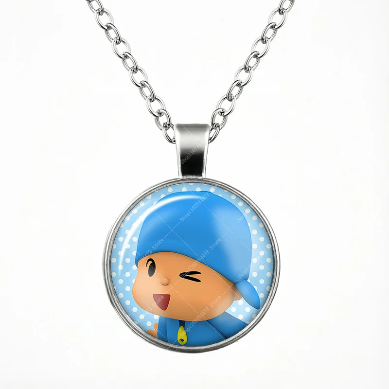 Фото Креативное ожерелье с мультяшным дизайном Pocoyo, аниме-кулон, милые аксессуары, модная цепочка, ювелирное украшение, подвеска, подарки на день рождения №5