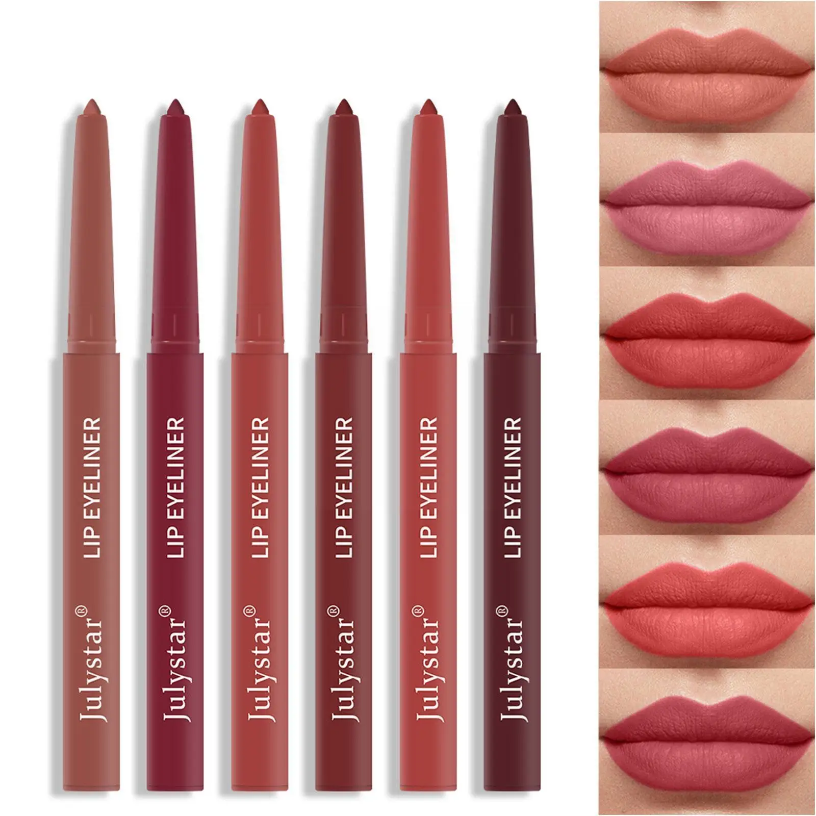 

Matte Pencil Lipstick Natural Red Long-lasting Waterproof Moisturizing Pen Lip Liner Makeup For Women Matte Lipliner Pencil P6A9