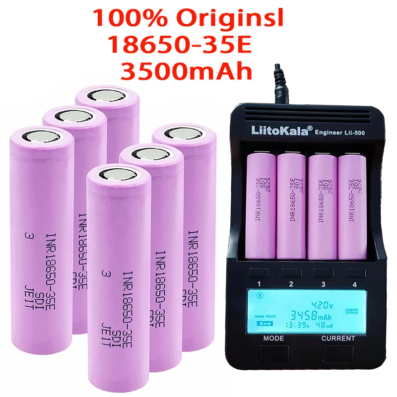 

High Power 18650 3.7V 3500mAh 25A Lithium ion Battery Original Power Tool 35E INR New