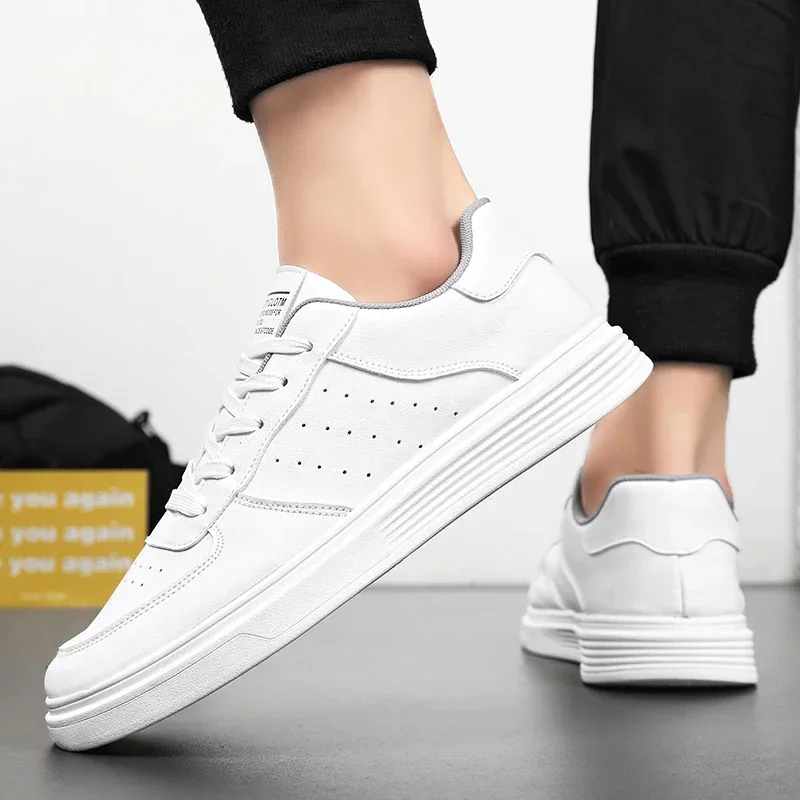 2024 белые мужские и женские кроссовки через плечо большой размер 47 кожаная