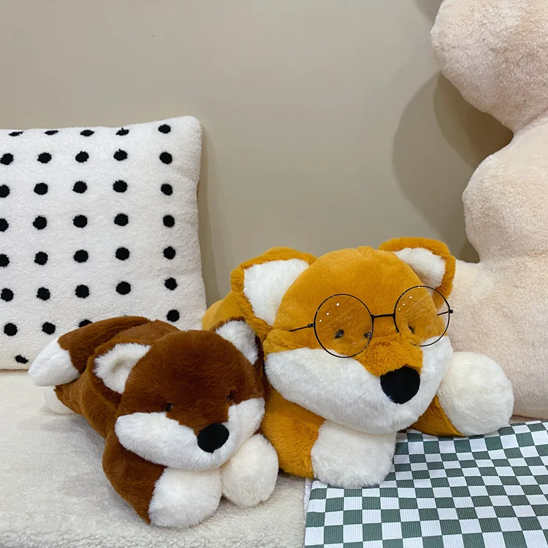 

2022 Fashion Soft Fluffy Fox Plush Toy Cartoon Animal Foxes Stuffed Doll Girls Lover Valentine's Gift Kawaii Sofa Decor Pillow