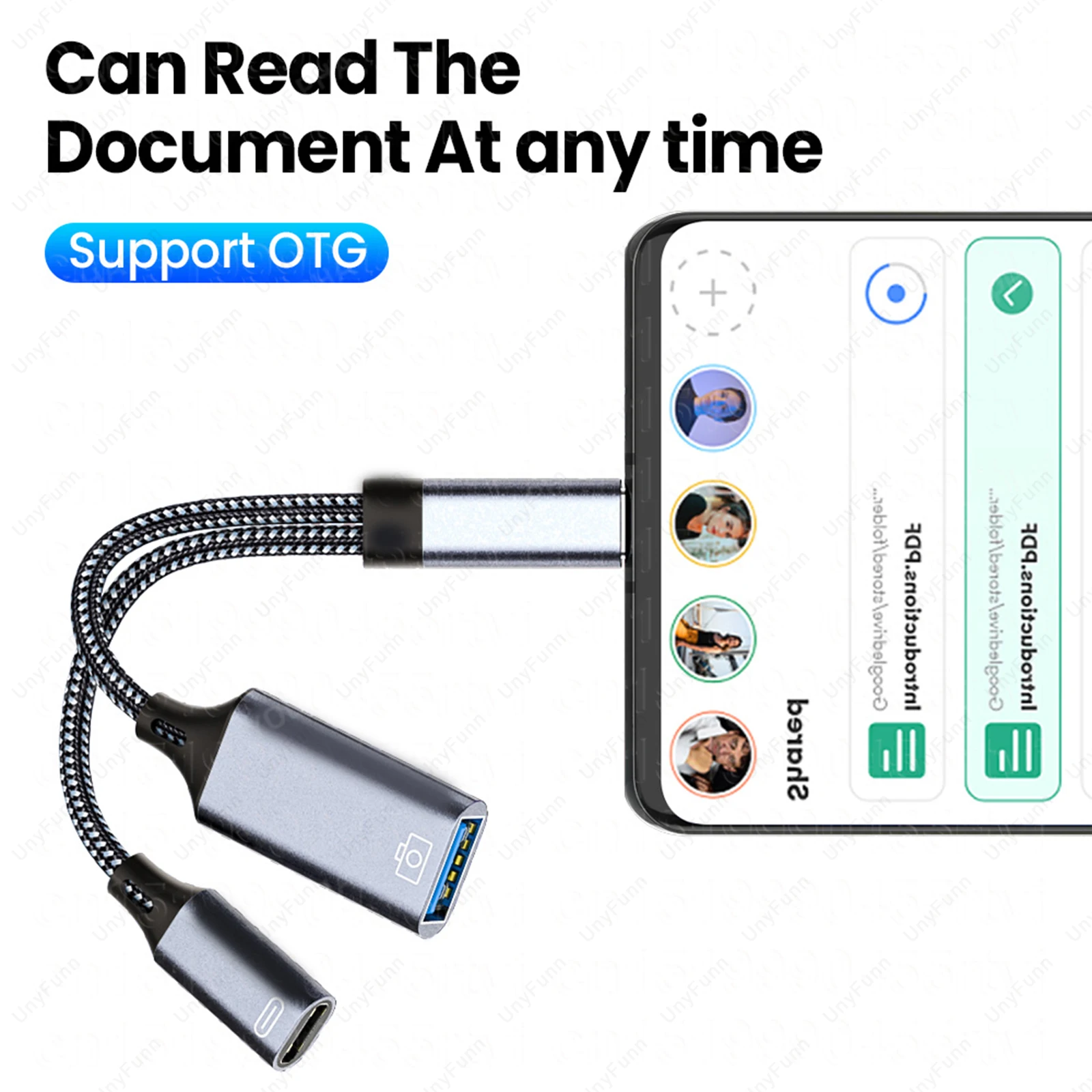 Кабель OTG 2 в 1 для iPhone с адаптером для зарядки, адаптером USB A с портом для зарядки PD для IOS 13 и ExFAT и FAT32 (art.: 3920c6a67381b) - 3920c6a67381b