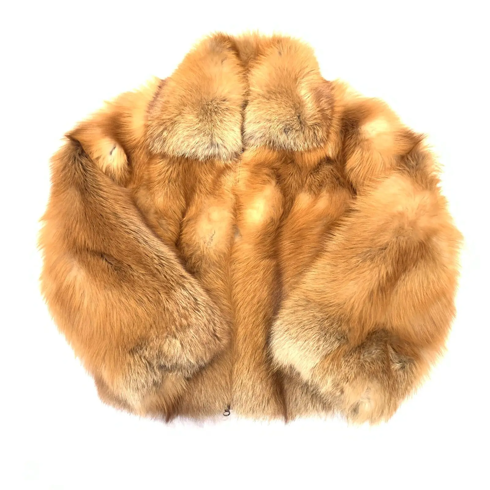 Модные мужские куртки-бомберы из натурального лисьего меха с воротником